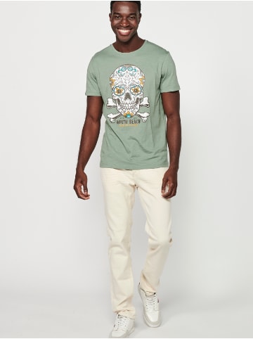 KOROSHI Kurzarm T-Shirt in khaki