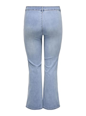 ONLY Carmakoma Flared fit jeans in Light Blue Denim