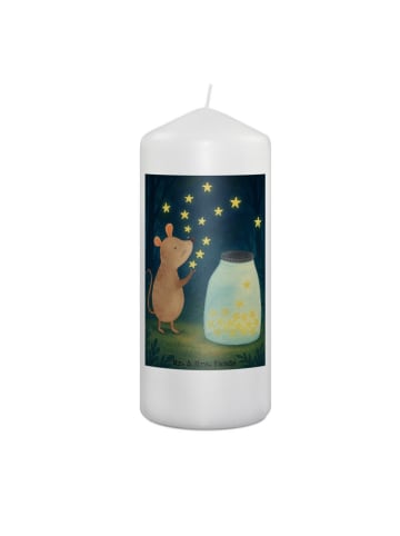 Mr. & Mrs. Panda Kerze Maus Sterne Design ohne Spruch in Weiß