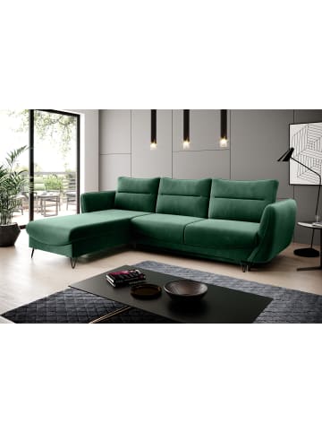 MF Design Sonic Recamiere Links in Smaragd -  (L) 276 x (B) 276 x (H) 100 cm