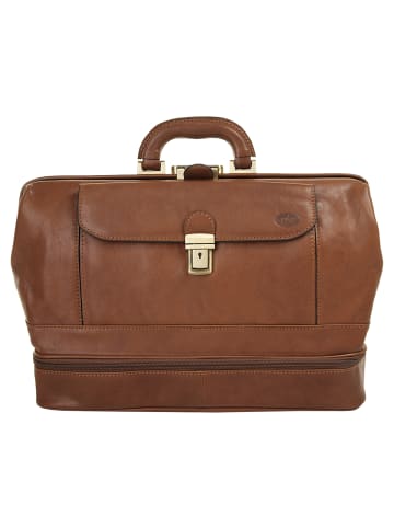 piké Reisetasche echt Leder in braun