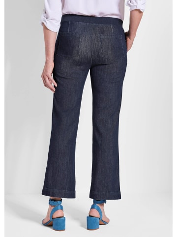 GOLDNER Kurzgröße:  Schlupfhose Komfortable Denim-Hose VERA, Stretch in marine