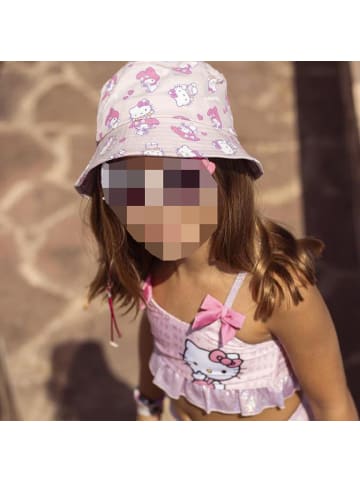 COFI 1453 Hello Kitty Fischerhut Kinder Sommerhut & Sonnenkappe mit UV-Schutz in Rosa