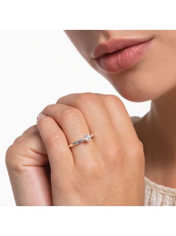 Thomas Sabo Ring Weißer Stein Silber in silber, weiß