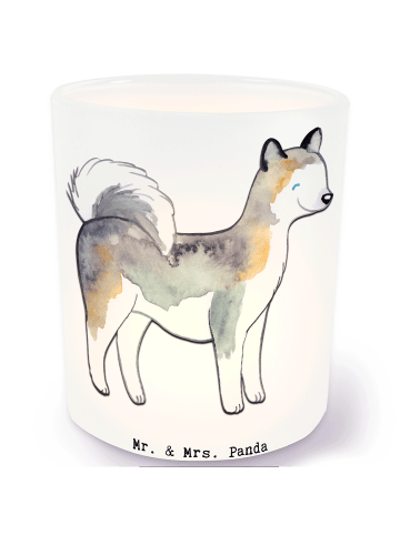 Mr. & Mrs. Panda Kerze Siberian Husky Lebensretter ohne Spruch in Transparent