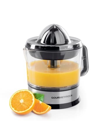 Gourmet Maxx Zitruspresse 0,7l 40W Edelstahl  Schwarz