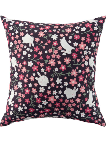 Erwin Müller Baumwolle Kissenhülle in schwarz-rosé