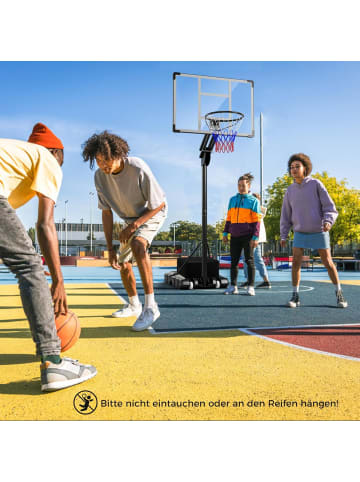 COSTWAY Basketballständer Outdoor 149-305cm höhenverstellbar in Schwarz