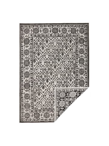 NORTHRUGS In- & Outdoor Wendeteppich Curacao Schwarz Creme