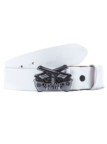 Cipo & Baxx Cipo & Baxx Herren Gürtel CG148 White 110cm x 3,8cm