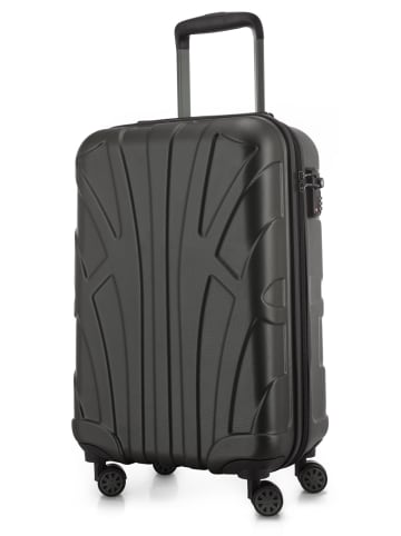suitline Handgepäckkoffer 55x35x20 cm Carry-On 55cm Hartschale 34 L in Graphit