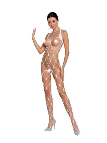 Passion Bodystocking-Ouvert in weiß