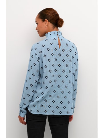 Kaffe Langarm-Bluse KAamber Regular fit in Faded Denim/Midnight Flower