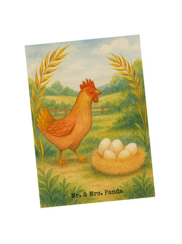 Mr. & Mrs. Panda Postkarte Huhn Stolz Design ohne Spruch in Weiß