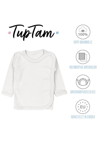TupTam Unisex Baby Wickelshirt Langarm 5er Pack in beige/blau