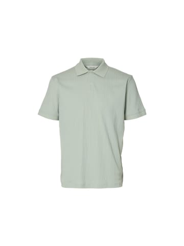 Selected Polo in Aqua Gray