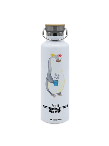 Mr. & Mrs. Panda Trinkflasche Pinguin Beste Abteilungsleiterin d... in Weiß