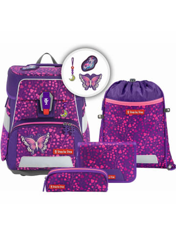 Step by Step SPACE SHINE Schulranzen-Set Butterfly Night Ina 5-tlg. in lila