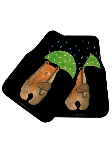 Mr. & Mrs. Panda Auto-Fußmatte Bär Regenschirm ohne Spruch in Schwarz