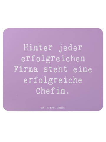 Mr. & Mrs. Panda Mauspad Spruch Chefin Power mit Spruch in Lavendeltraum