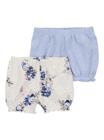 carter's 2er-Pack Shorts Rüschen Blumen in Blau