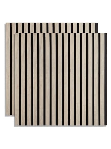 Homestyle4u Akustikpaneel 60x60 2er Set in Grau