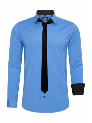 Rusty Neal Hemd mit Krawatte in Blau