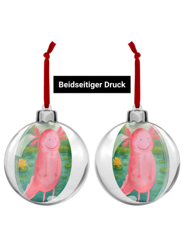 Mr. & Mrs. Panda Weihnachtskugel Axolotl Glücklich Design ohne S... in Weiß