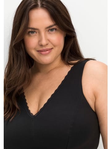 sheego Bügelloser BH in schwarz + weiß