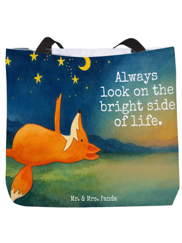 Mr. & Mrs. Panda Strandtasche Fuchs Sterne Design mit Spruch in Weiß