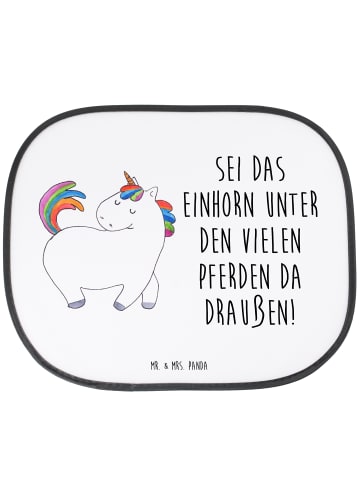 Mr. & Mrs. Panda Sonnenschutz Auto Einhorn Stolzieren mit Spruch in Weiß