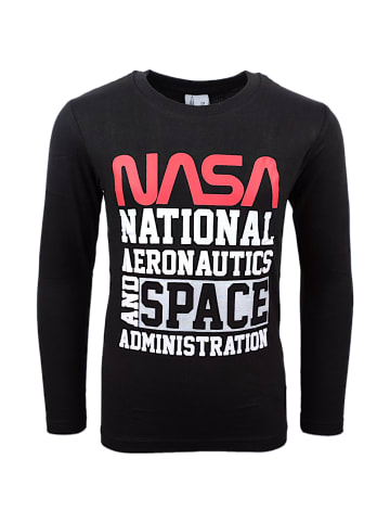 Nasa Langarmshirt NASA in Schwarz