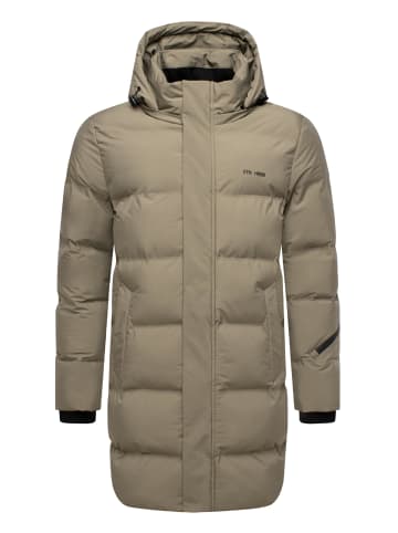 STONE HARBOUR Steppmantel Thadeek XX in Stone Brown