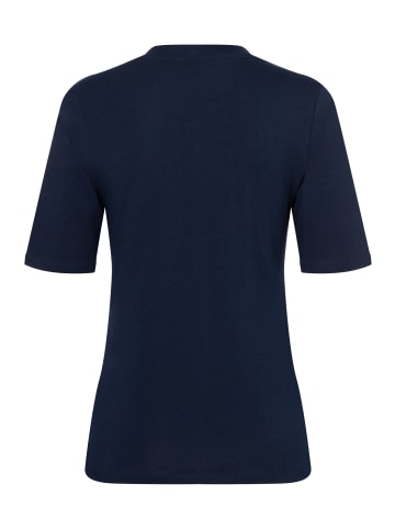 More & More elastisches Basic-Halbarmshirt in dark blue