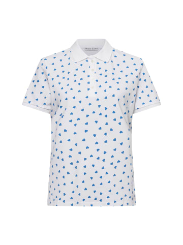 Marie Lund Poloshirt in weiß blau - 0003