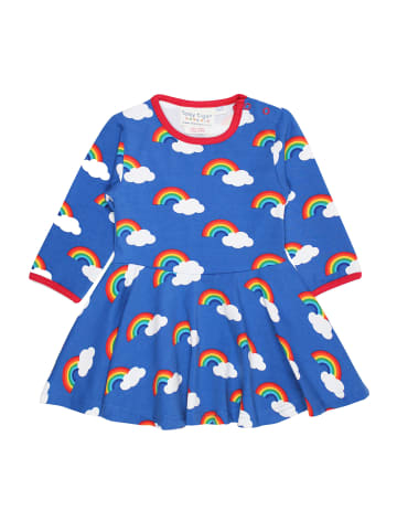 Toby Tiger Skaterkleid mit Regenbogen Print in blau