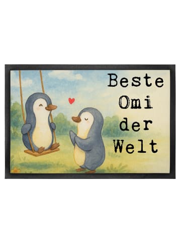 Mr. & Mrs. Panda Schmutzmatte Pinguin Beste Omi der Welt Design ... in Weiß