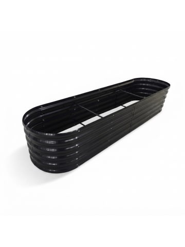 relaxdays Hochbeet in Anthrazit - (B)240 x (H)45 x (T)60 cm