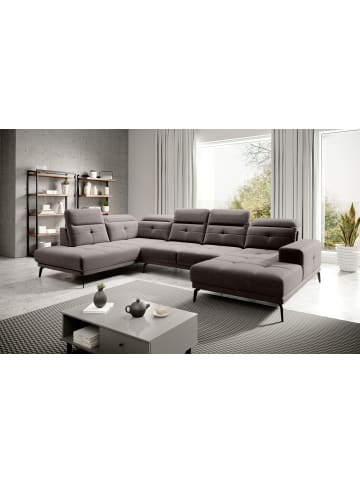 MF Design Brita Recamiere Links in Braun -  (L) 205 x (B) 350 x (H) 107 cm