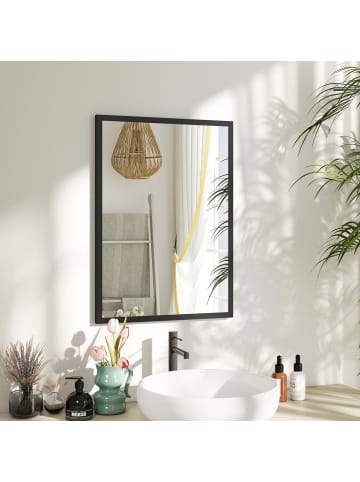 HOMCOM Wandspiegel-50L x 2B x 70H cm-Schwarz