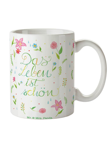 Mr. & Mrs. Panda haferl Blumen Leben mit Spruch in Bunt