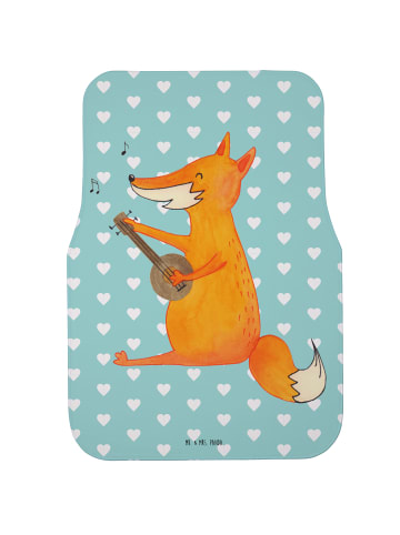 Mr. & Mrs. Panda Fußmatte Auto Fuchs Gitarre ohne Spruch in Türkis Pastell