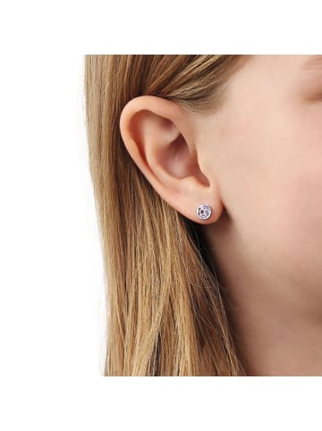 Tom Tailor Ohrstecker Silber 925, rhodiniert in lila