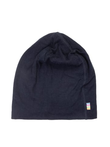 Joha Beanie Mütze aus Merinowolle doppellagig in navy