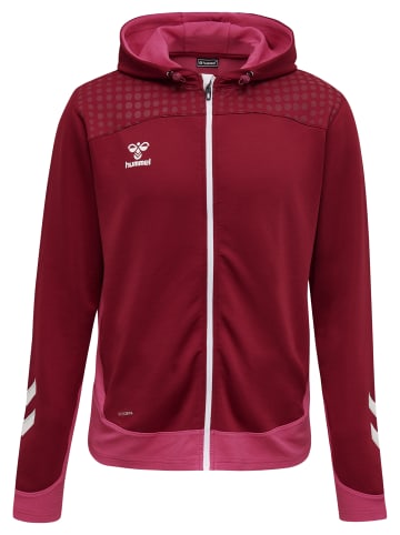 Hummel Reißverschluss Kapuzenpullover Hmllead Herren in BIKING RED