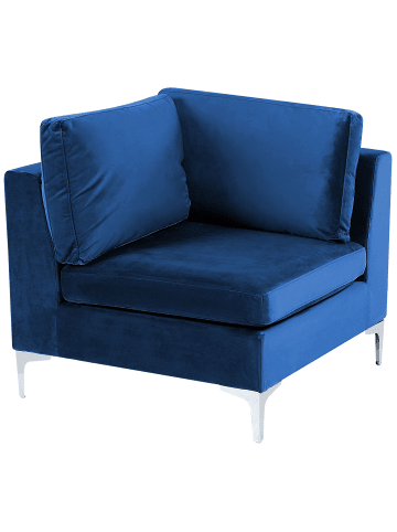 Beliani Sofaelement EVJA in Blau - (W) 85 x (H) 84 x (L) 85 cm
