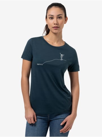 super.natural Merino T-Shirt in blau