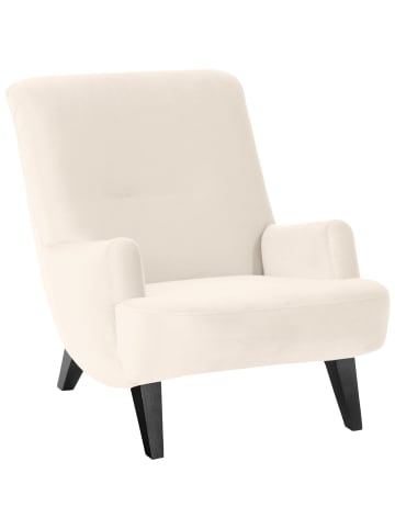 58 aufm Kessel Sessel Kajsa 71x80x101 Bezug Samtvelours Buche schwarz/creme