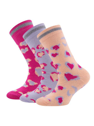 ewers 3er-Set Socken 3er-Set Leo in phlox
