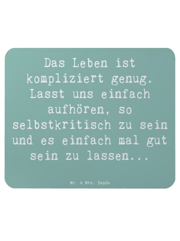 Mr. & Mrs. Panda Mousepad Spruch Selbstzweifel Abschalten mit Sp... in Meeresbrise